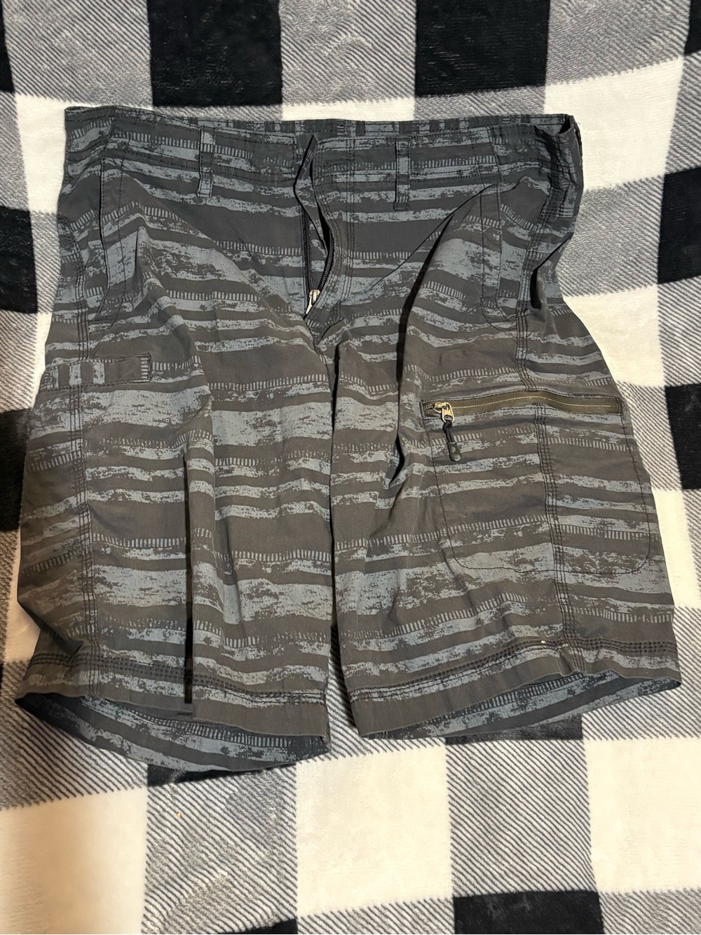 urban pipeline Gray Patterned Men's Cargo Shorts